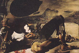 Philosopher Illuminated by the Light of the Moon and the Setting Sun