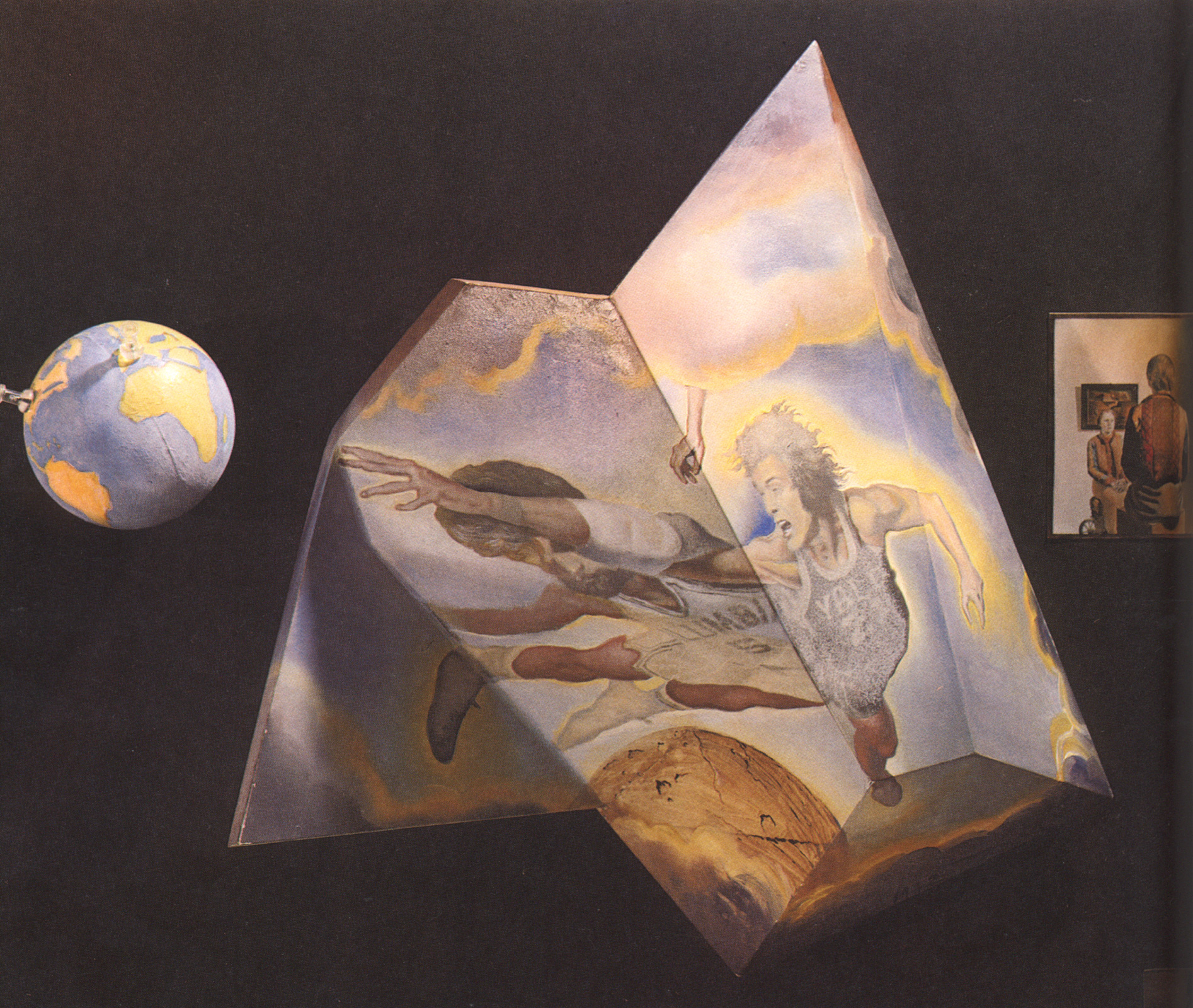 Polyhedron. Basketball Players Being Transformed into Angels (Assembling a Hologram - the Central Element) 