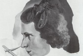 Portrait of Gala with a Lobster (Portrait of Gala with Aeroplane Nose)