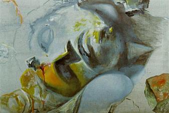 Rock Figure after the Head of Christ in the 'Pieta' of Palestrina by Michelangelo