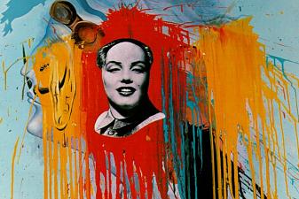 Self-Portrait (Photomontage with the famous 'Mao-Marilyn' that Philippe Halsman created at Dali's wi