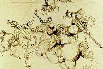 Surrealist Knights for a Four-part Screen, Centre Right,