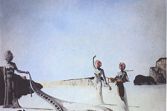 Three Women with Heads of Flowers Finding the Skin of A