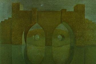 Untitled (Bridge with Reflections; sketch for a dual image picture, unfinished)