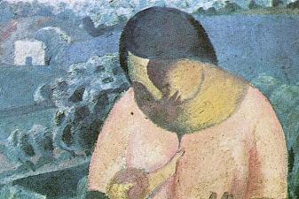 Woman Nursing Her Son