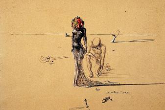 Woman with Flower Head