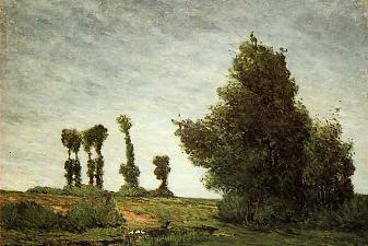Landscape with Poplars