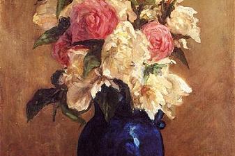 Bouquet of Peonies on a Musical Score