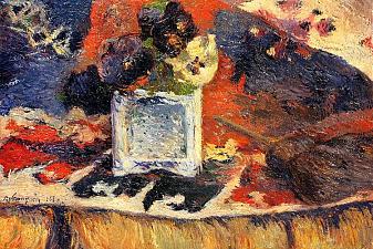 Flowers and carpet (Pansies)