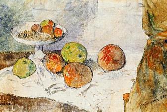 Still life with fruit plate