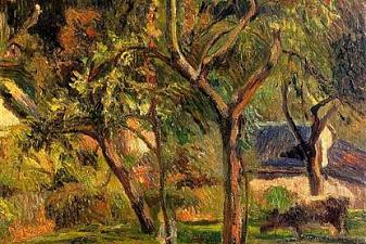 Orchard under the Church of Bihorel (Children in the Pasture)