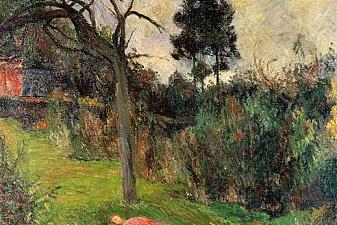 Young woman lying in a grass