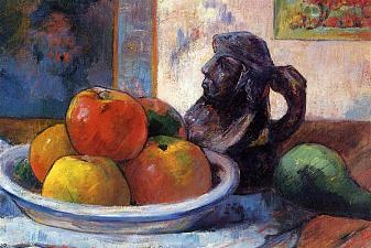 Still Life with Apples, a Pear and a Ceramic Portrait Jug