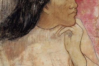 Tahitian woman with flower in her hair