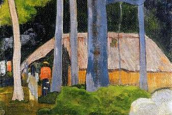 Cabin under the trees