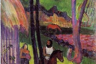 The rider in front of the hub