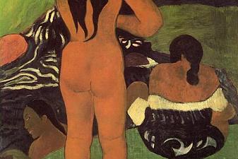 Tahitian women on the beach