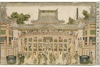 Inside the Courtyard of the Toeizan Temple at Ueno