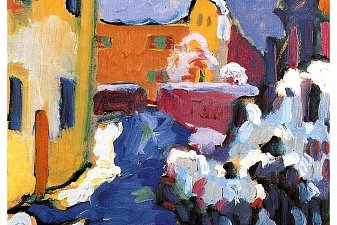 Cemetery and vicarage in Kochel