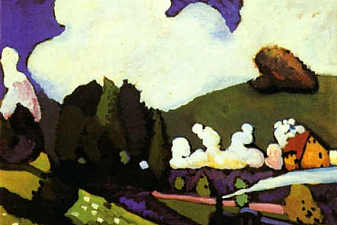 Landscape with a steam locomotive