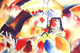 Landscape with red spots