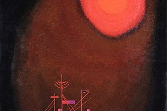 Red Sun and Ship