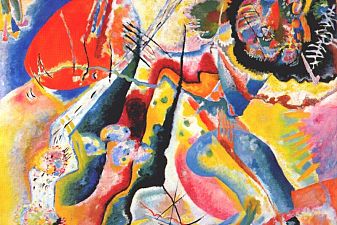 Painting with red spot