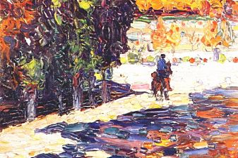 Park of St. Cloud with horseman