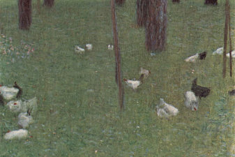 After the Rain (Garden with Chickens in St. Agatha)