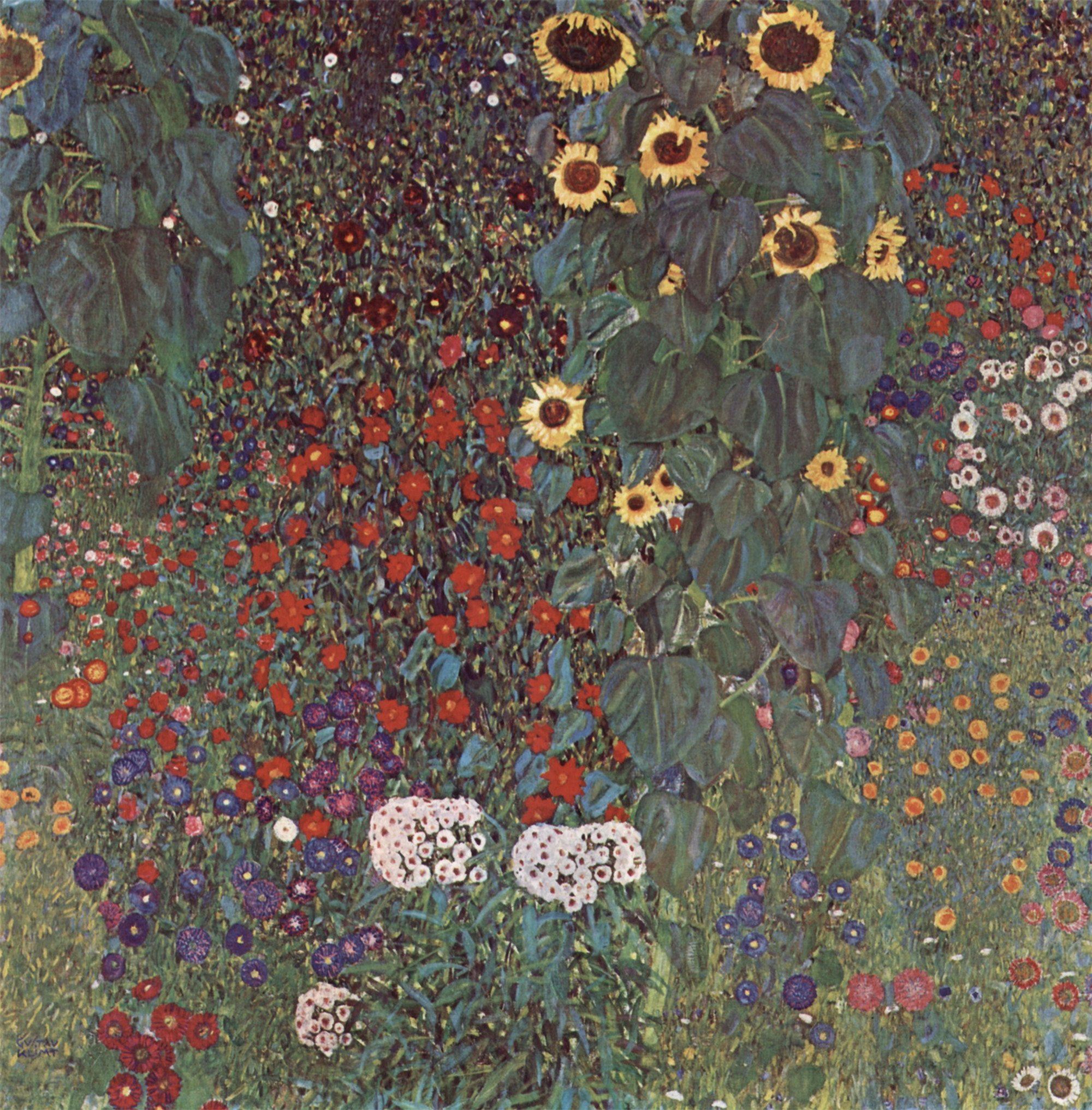 Country Garden with Sunflowers 