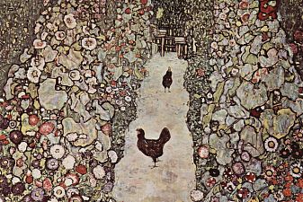 Garden with Roosters