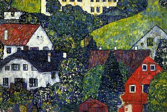 Houses at Unterach on the Attersee