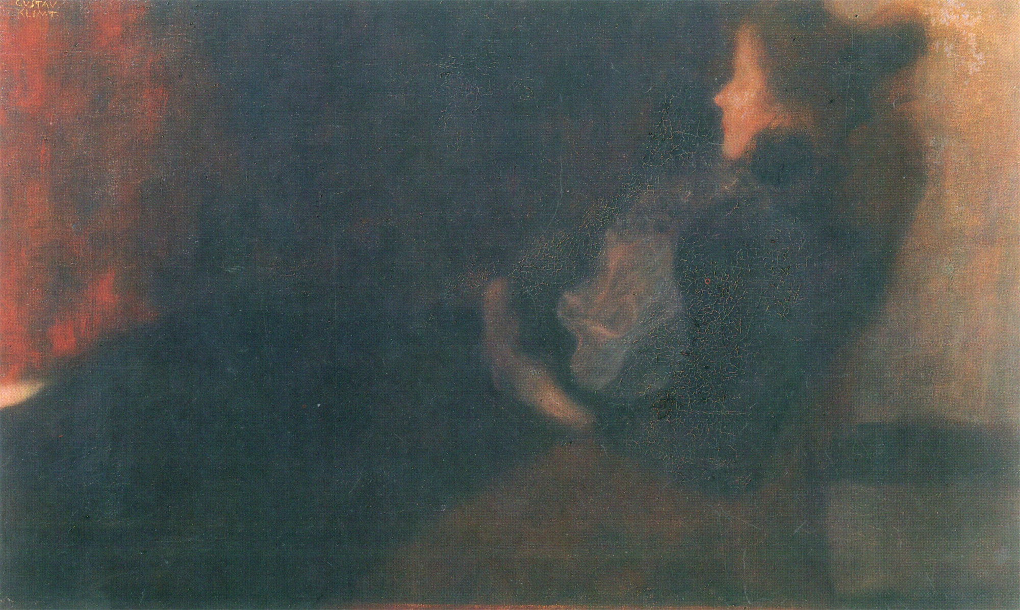 Lady by the Fireplace 