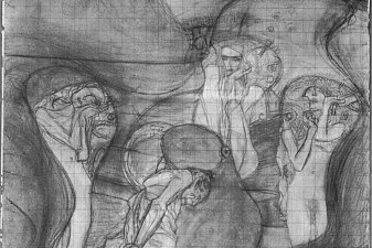 Painted composition draft Jusisprudenz