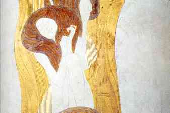 The Beethoven Frieze: The Longing for Happiness Finds Repose in Poetry. Right wall, detail