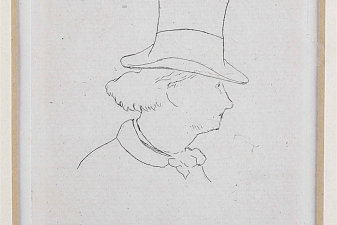 Portrait of Charles Baudelaire with tuba