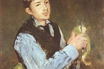A young man peeling a pear (Portrait Of Leon Leenhoff)