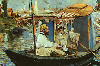 Monet in his Studio Boat