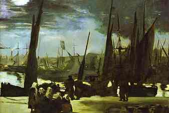 Moonlight on Boulogne Harbour