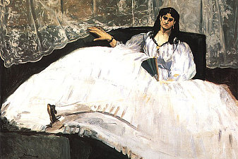 Jeanne Duval, Baudelaire‘s Mistress, Reclining (Lady with a Fan)