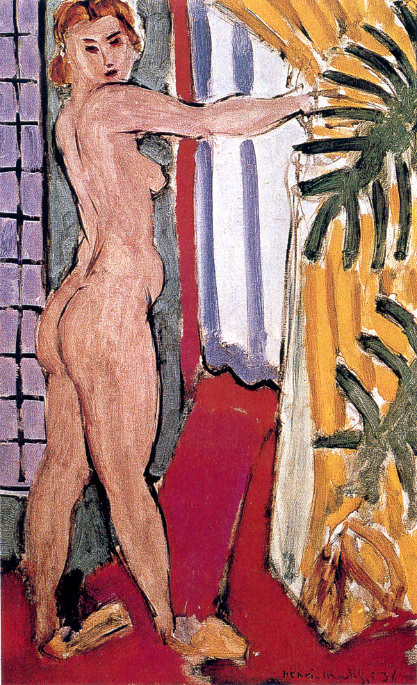 An Nude Dtanding Before An Open Door