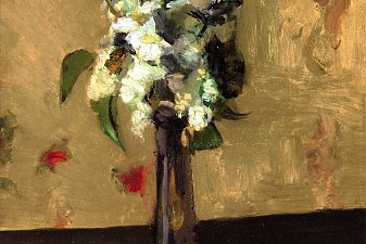 Bouquet of Flowers in a Crystal Vase