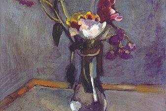 Bouquet on a Bamboo Table