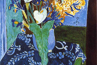 Calla Lilies, Irises and Mimosas