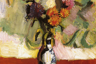 Chrysanthemums in a Chinese Vase