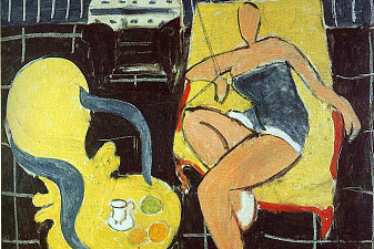 Dancer and Rocaille Armchair on a Black Background