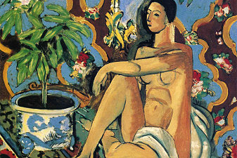 Decorative Figure on an Ornamental Background