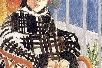 Mlle Matisse in a Scotch Plaid Coat