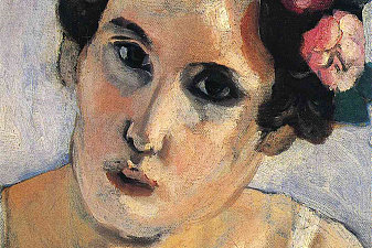 Woman‘s Head, Flowers in Her Hair