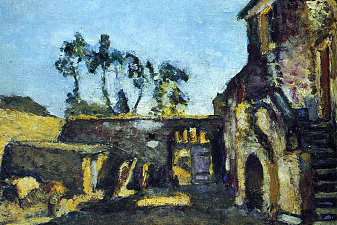 Farms. The Courtyard of the Mill